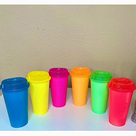 ❌LAST ONE❌ NEW✨Starbucks colors Reusable Cups in Box 💗💜💛💙💚🧡 - Picture 8 of 9